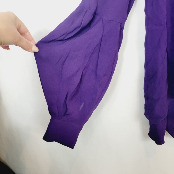 Proenza Schouler purple ruffled blouse - Picture 5 of 7